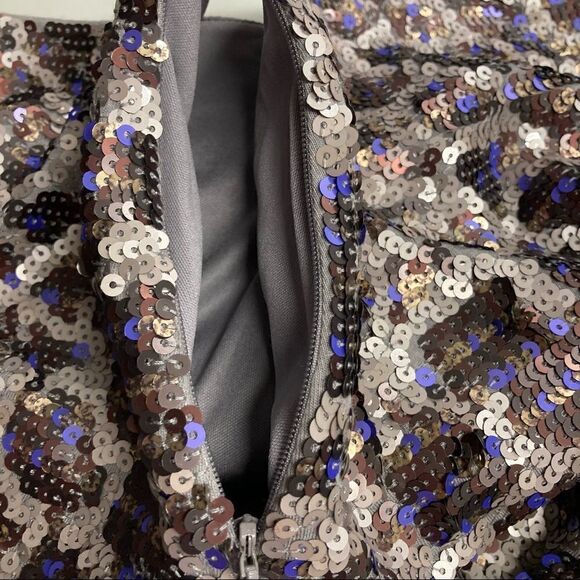 EXPRESS, Women’s Small/Petite,Sequined, ring accents, metallic , Purple Skirt‎ - Picture 6 of 10